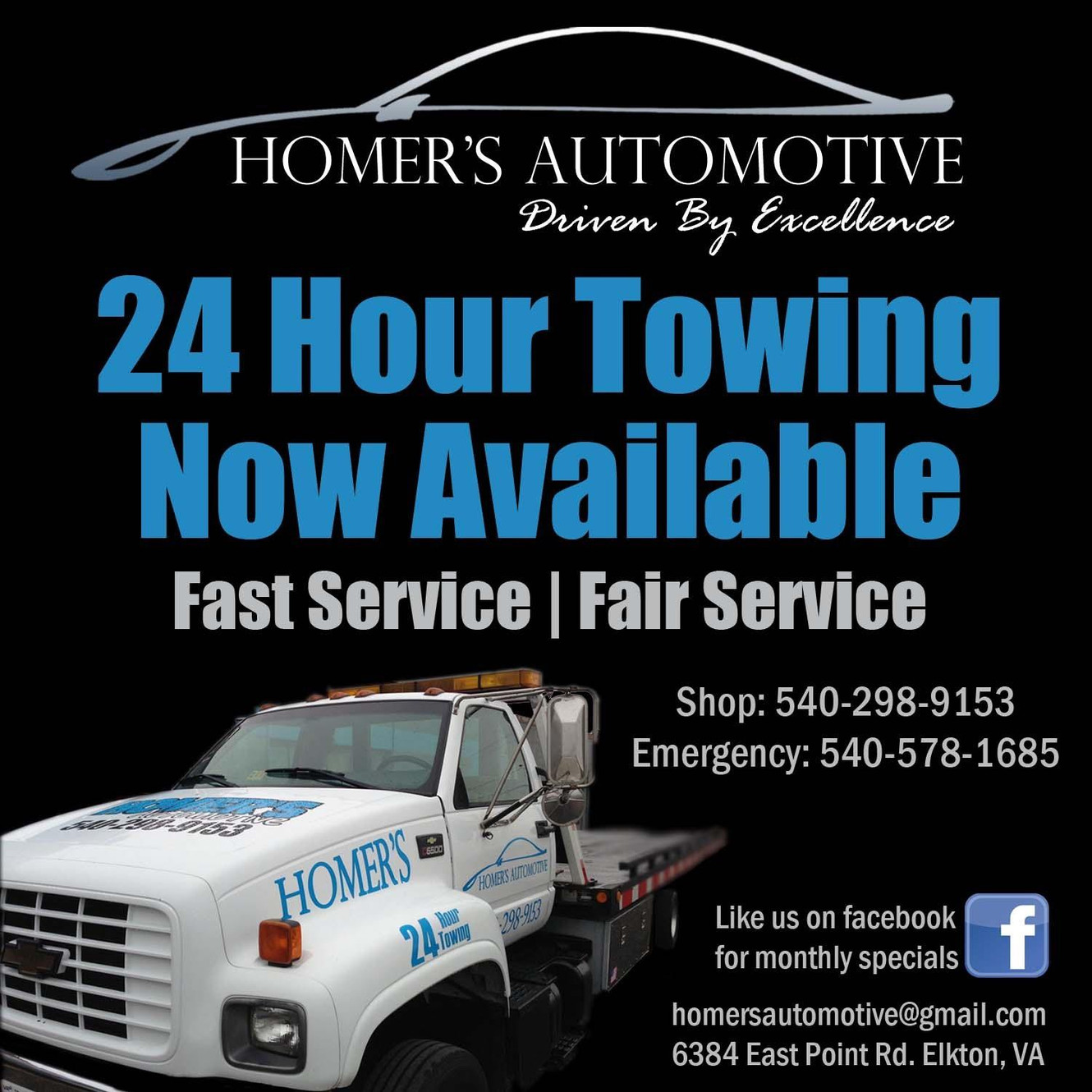 Homer's Automotive LLC in Elkton, VA