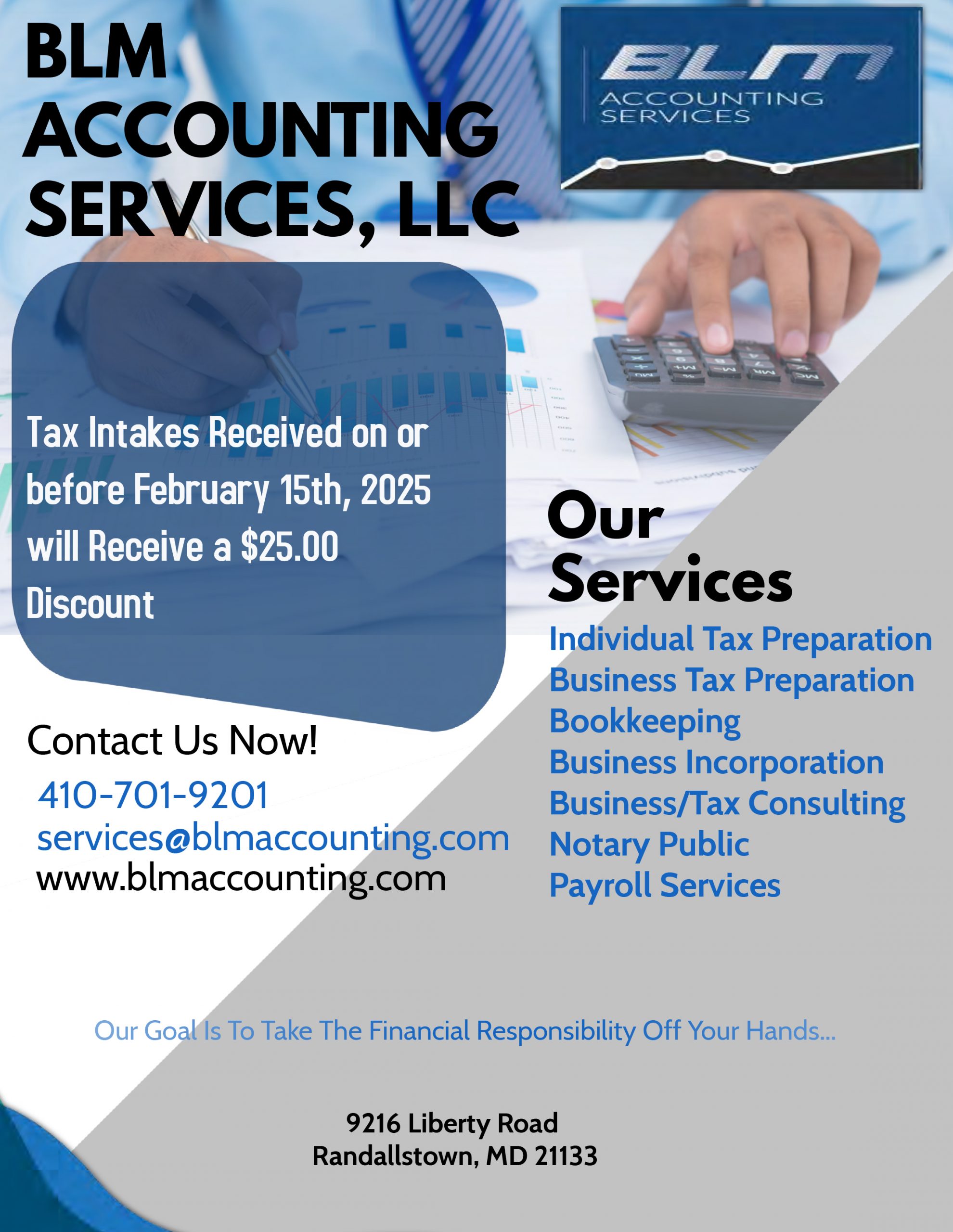 BLM Accounting Services, LLC in Randallstown, MD