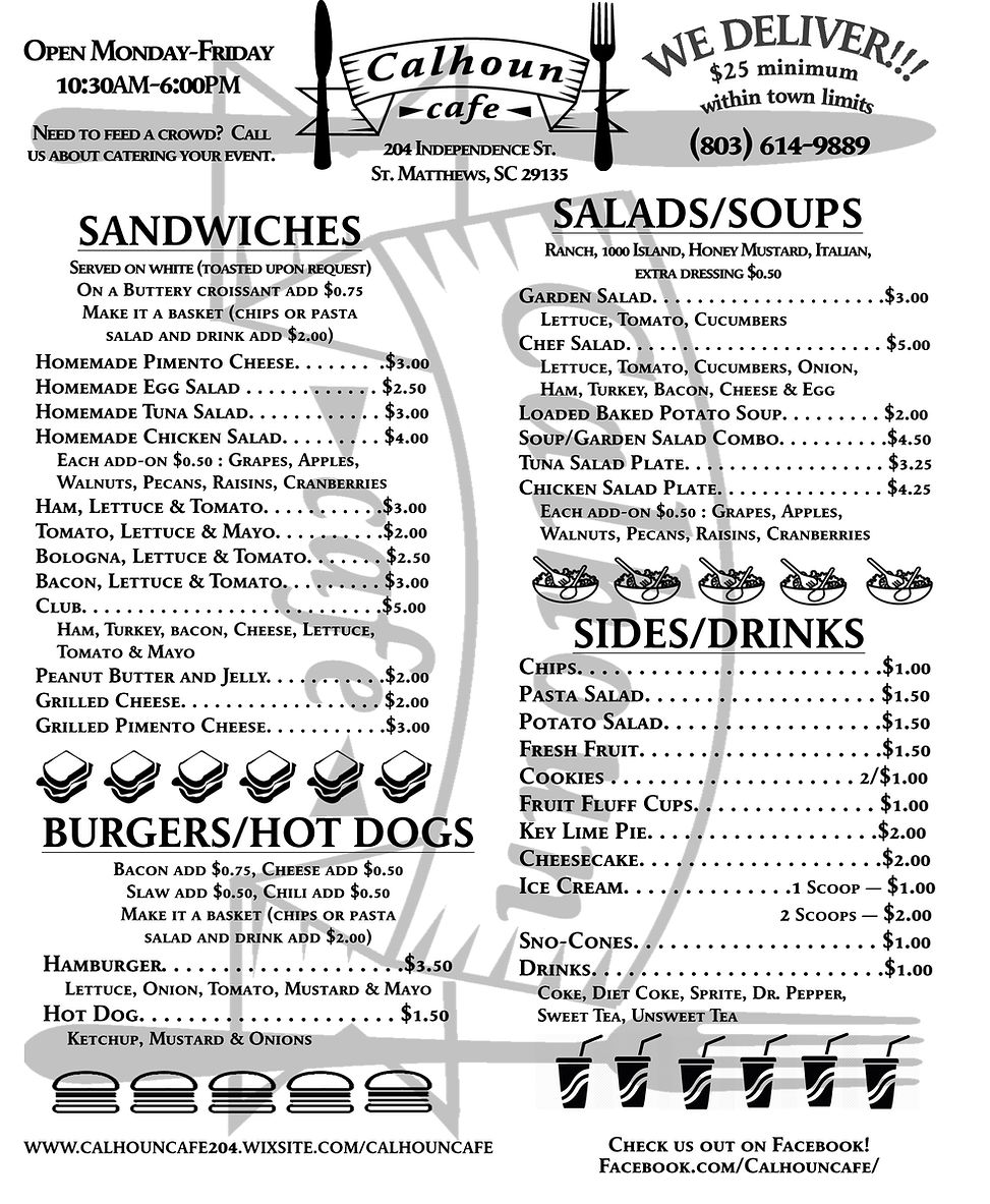 Calhoun Cafe in St Matthews, SC