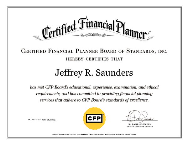 Jeffrey R. Saunders, J.D., CFP in Livonia, MI