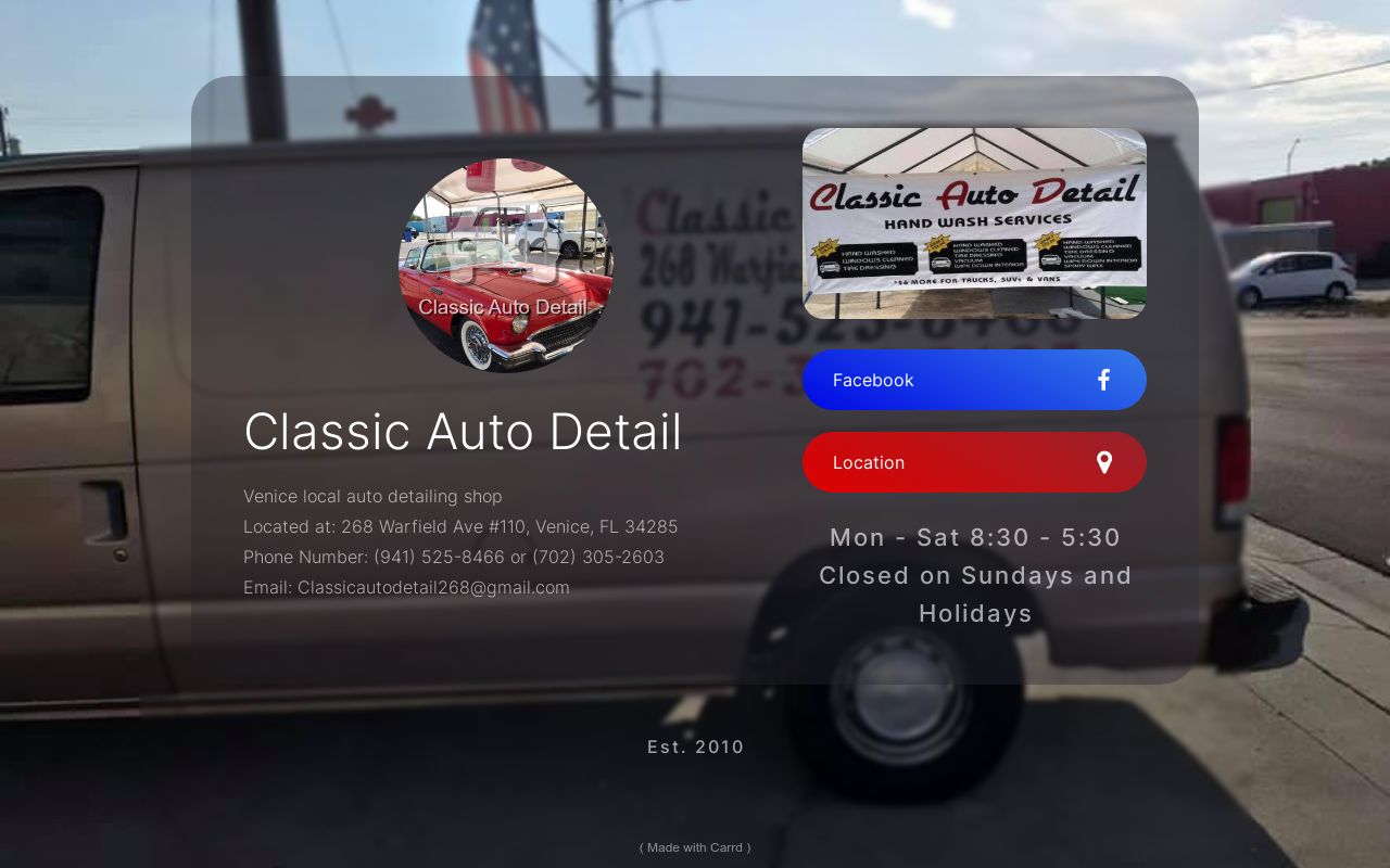 Classic Auto Detail in Venice, FL
