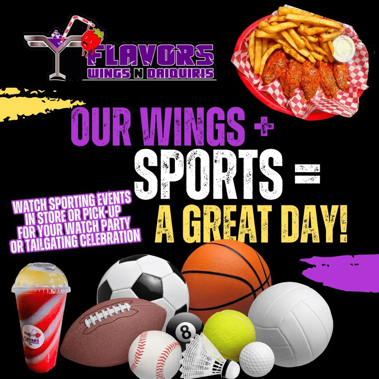 Flavors Wings N Daiquiris (and catfish) in Arlington, TX