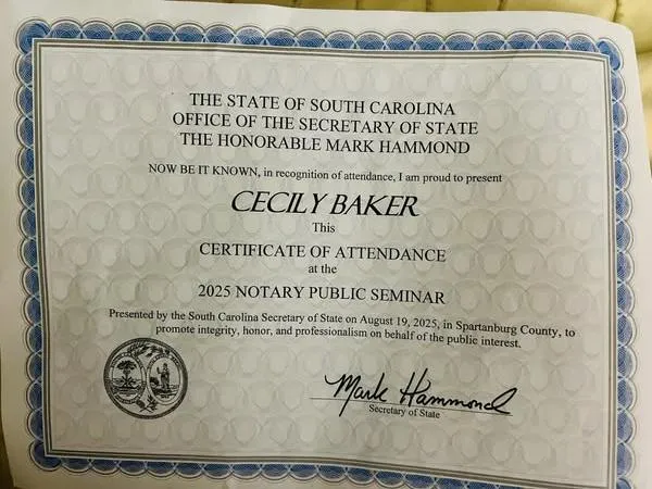 At South Carolina-Notary in Boiling Springs, SC (6)