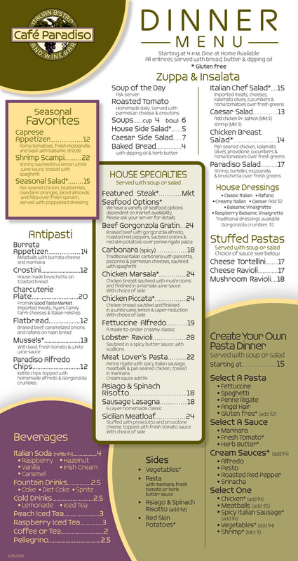 Cafe Paradiso in Urbana, OH