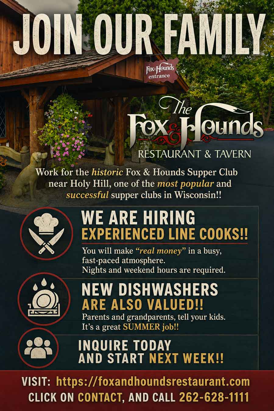 The Fox & Hounds Restaurant & Tavern in Hubertus, WI