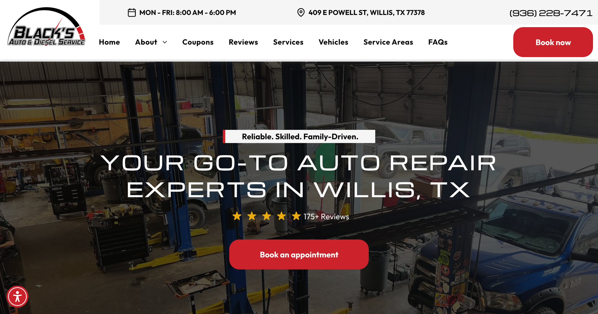 Black's Auto & Diesel Service in Willis, TX