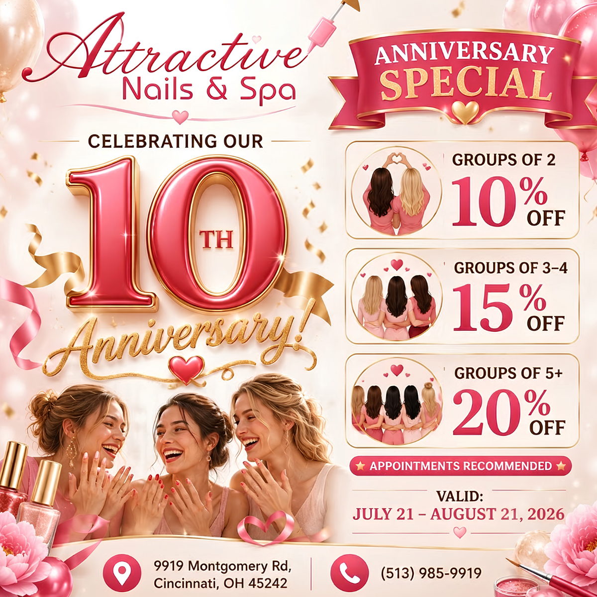 Attractive Nails & Spa of Montgomery Square in Cincinnati, OH