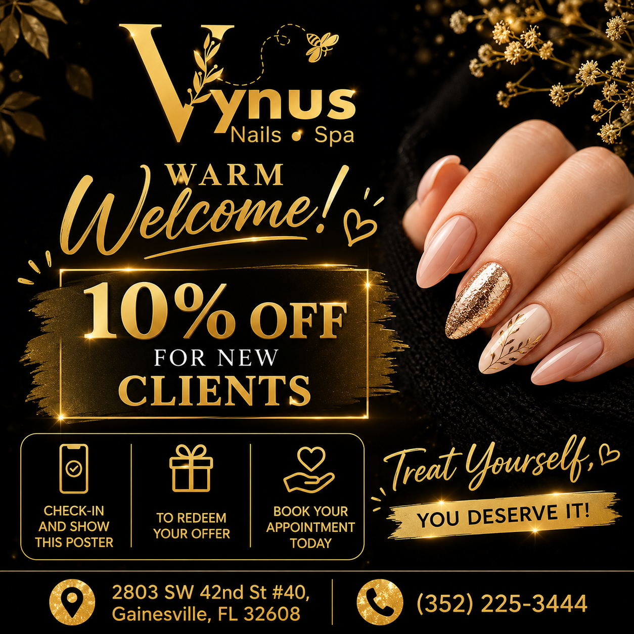 Vynus Nails & Spa in Gainesville, FL