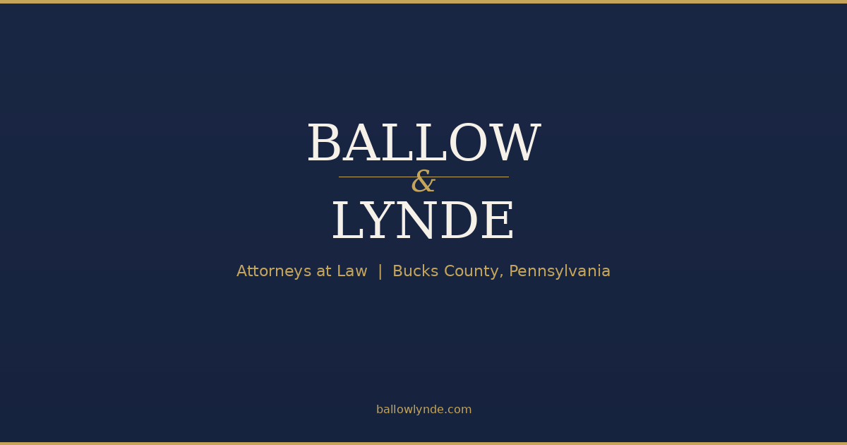 Ballow & Lynde PLLC in Bristol, PA