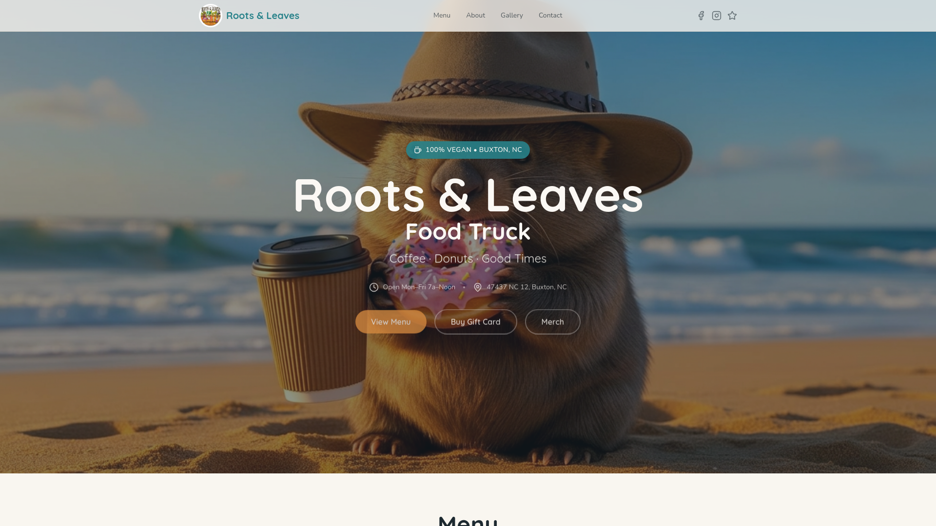 Roots & Leaves Food Truck in Buxton, NC (2)
