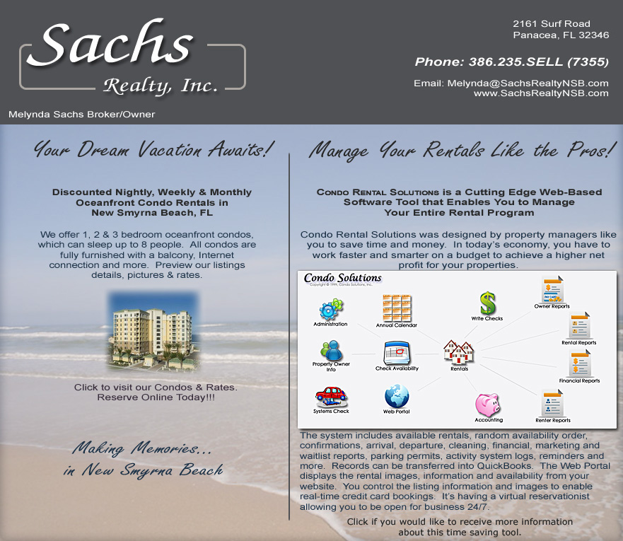 Sachs Realty, Inc. in New Smyrna Beach, FL