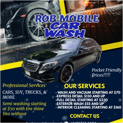 Rob’s family & friends mobile car wash in Baltimore, MD