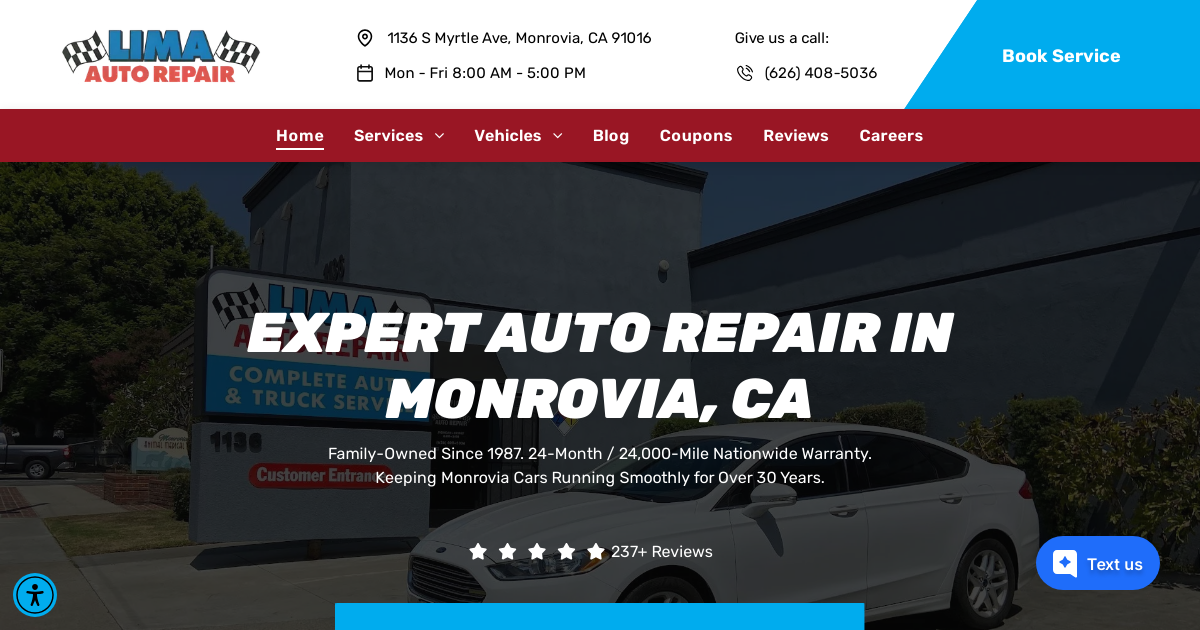 Lima Auto Repair in Monrovia, CA