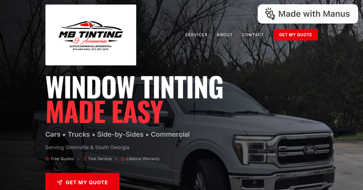 MB Tinting & Accessories in Glennville, GA