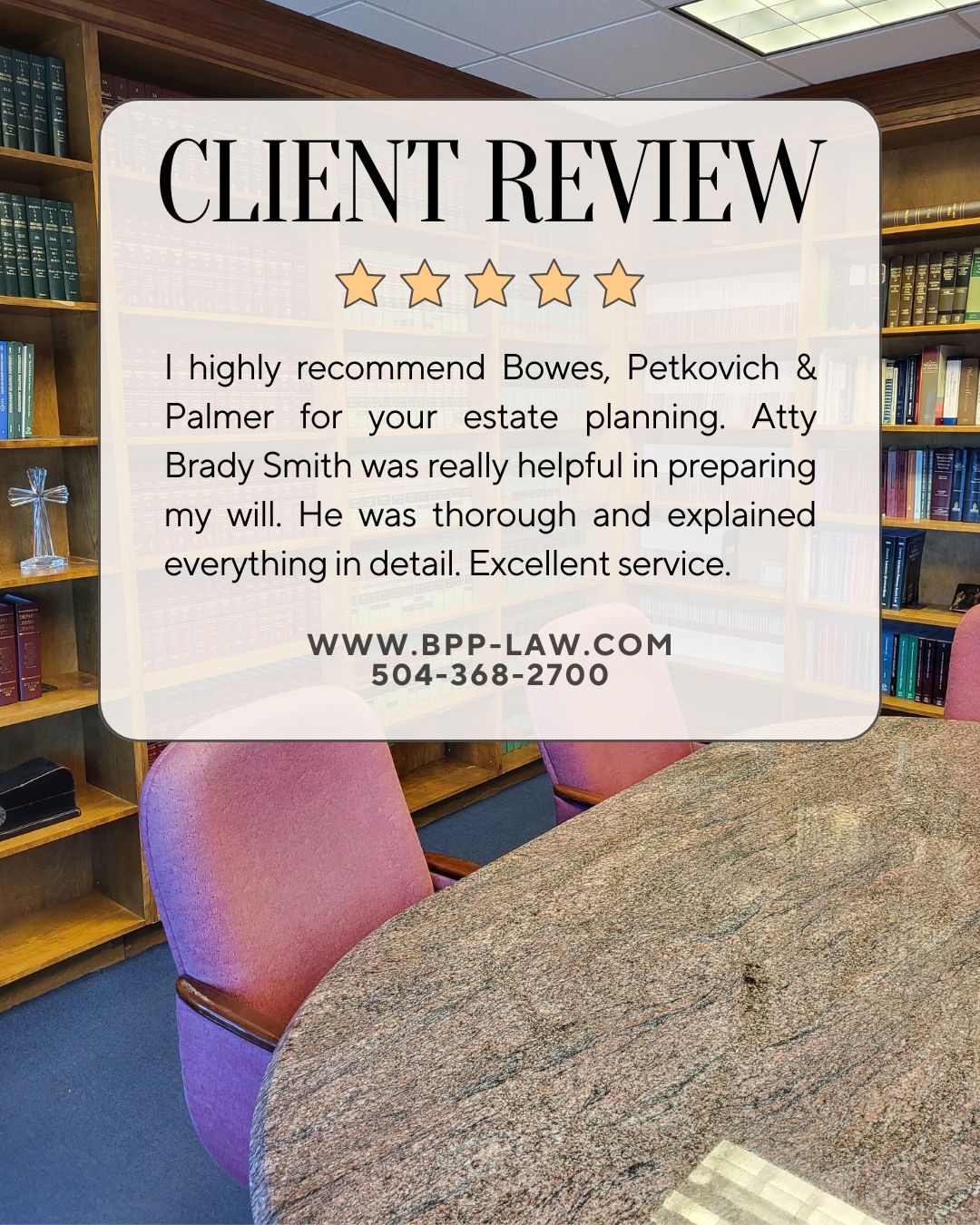 Bowes, Petkovich & Palmer, LLC in Gretna, LA