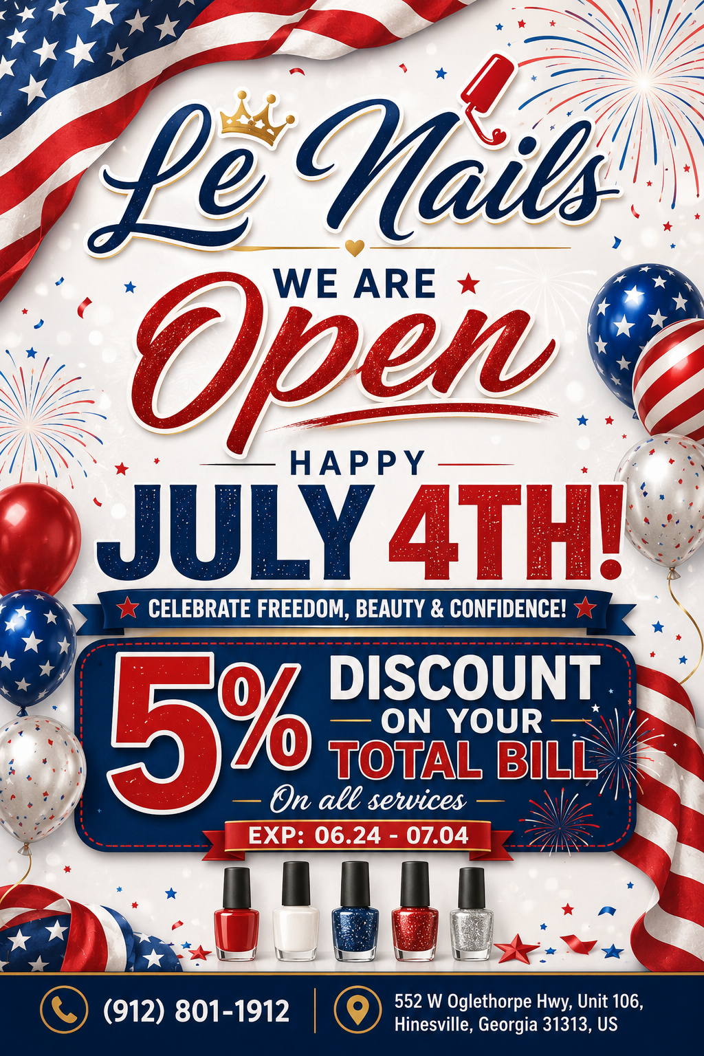 Le Nails in Hinesville, GA