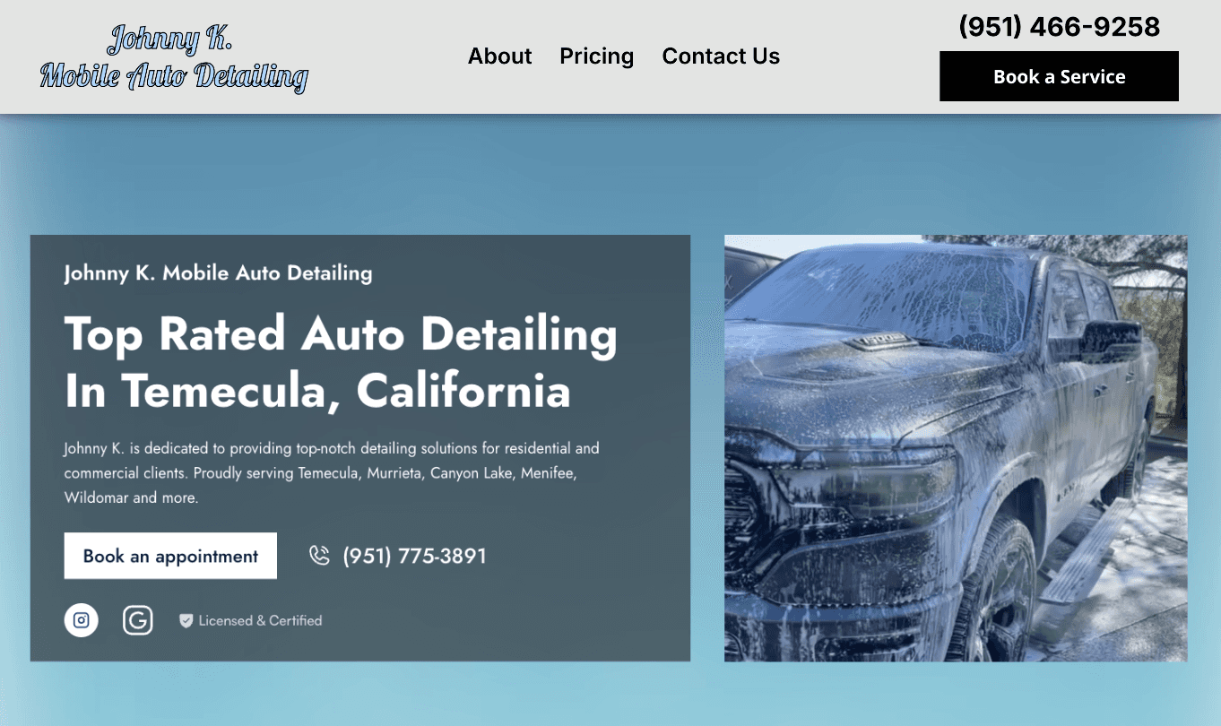 Johnny K Mobile Auto Detailing in Temecula, CA