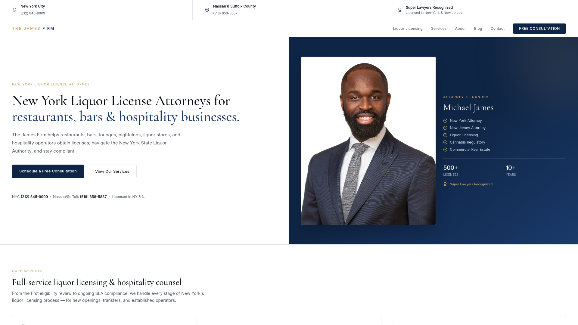 The James Firm - Liquor Licensing Law Firm in Garden City, NY