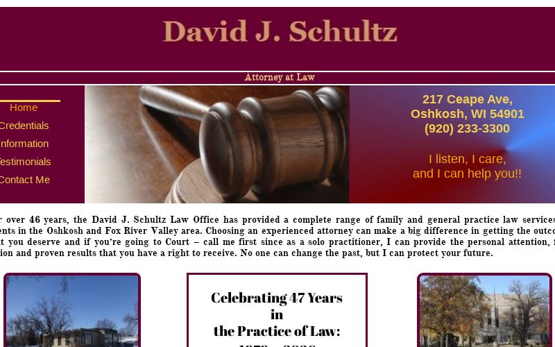 David J. Schultz Law Office in Oshkosh, WI