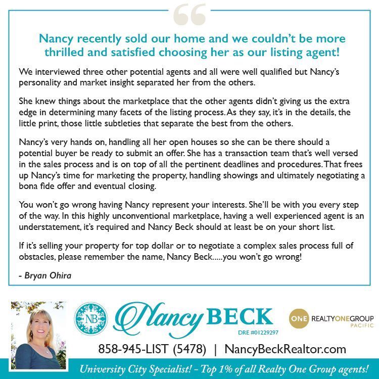 Nancy Beck, Realty ONE Group Pacific - University City Real Estate Agent in San Diego, CA