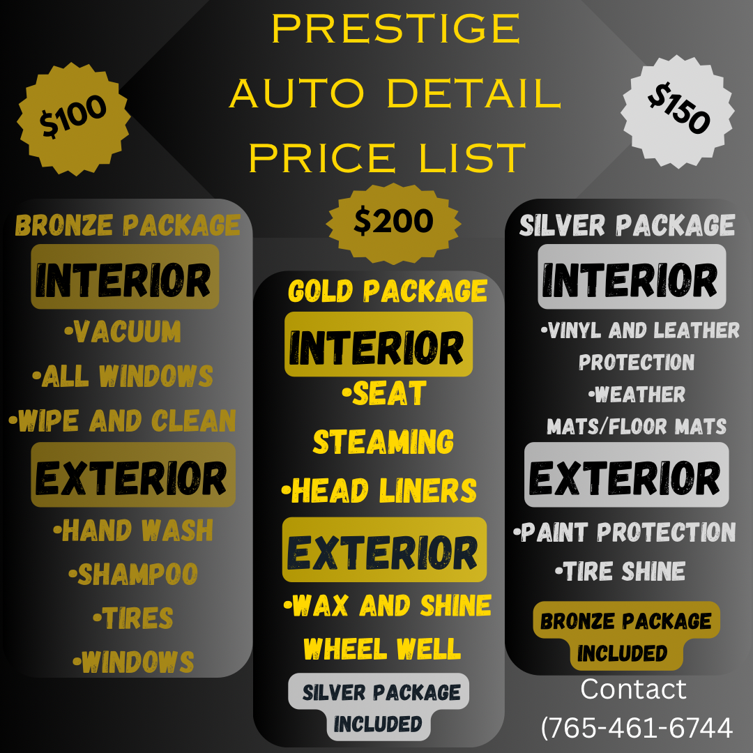 Prestige auto detail in Westfield, IN