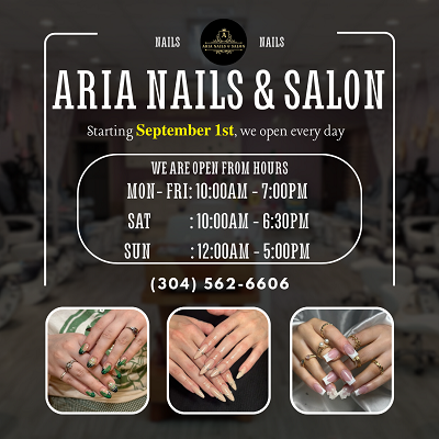 Aria Nails Salon Hurricane West Virginia ( ENJOY 10% OFF GROUP ) in Hurricane, WV (2)