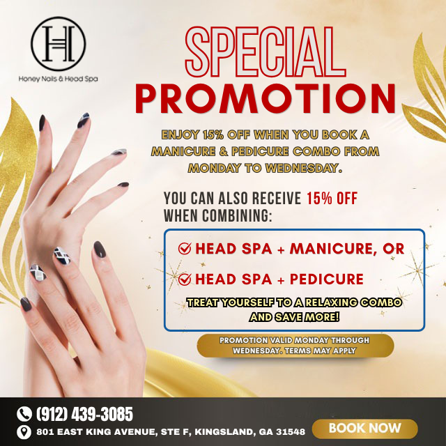 Honey Nails & Head Spa in Kingsland, GA