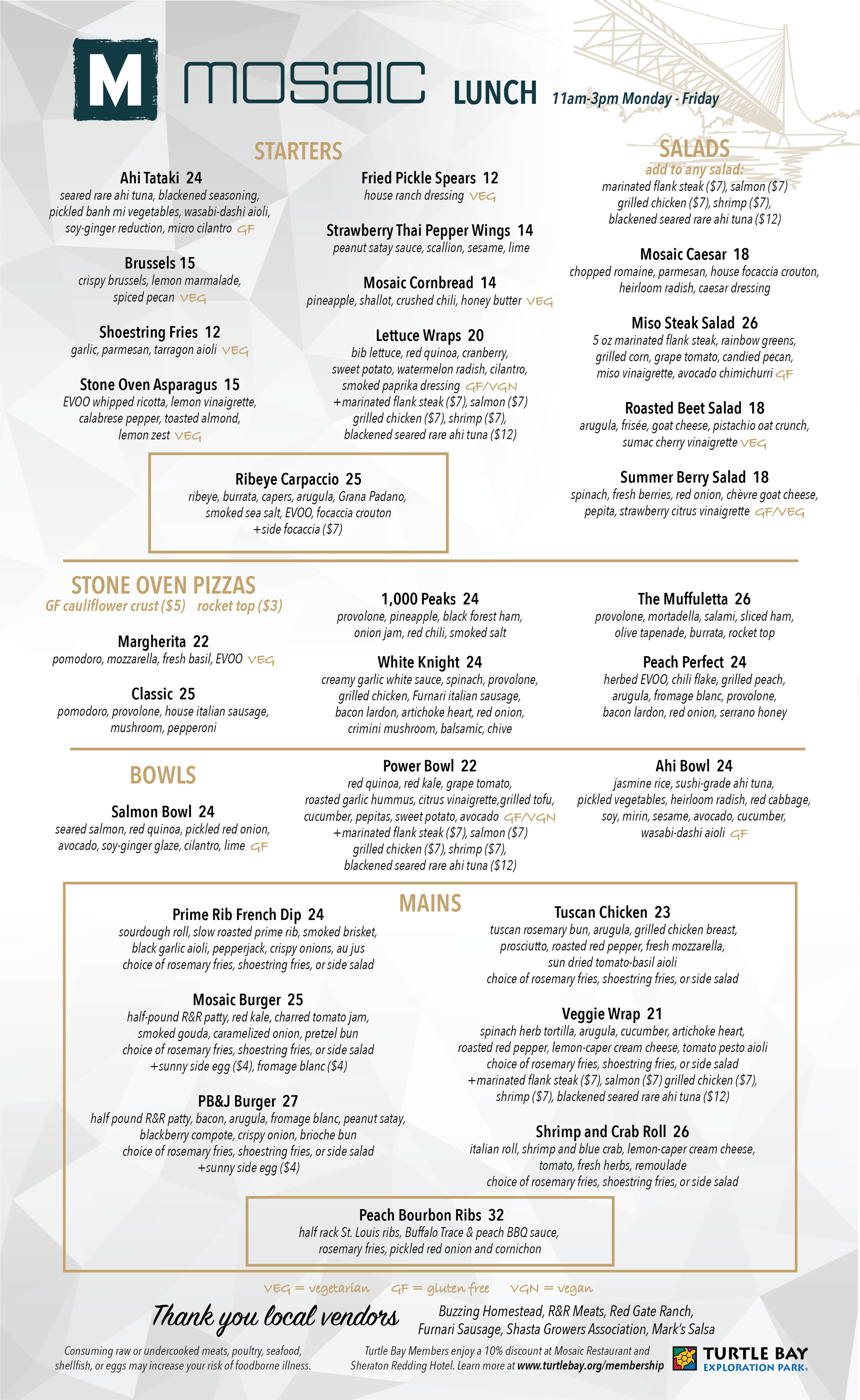 Mosaic Restaurant in Redding, CA