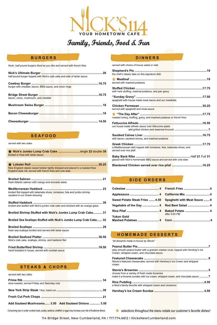 Nick's 114 Cafe in New Cumberland, PA (2)