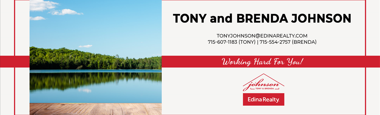 Tony and Brenda Johnson Edina Realty in St Croix Falls, WI