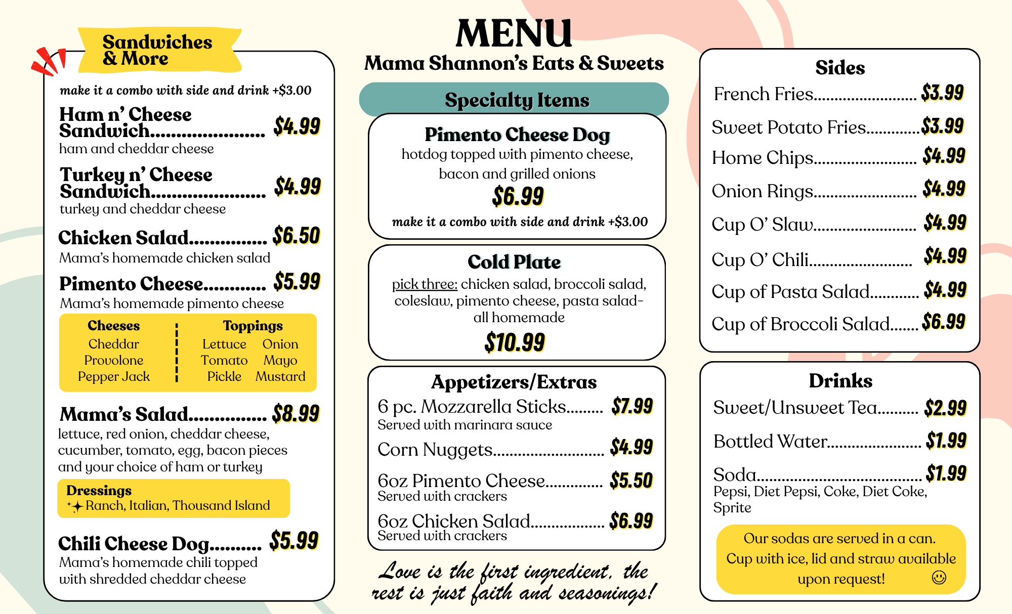 Mama Shannons Eats and Sweets in Hertford, NC