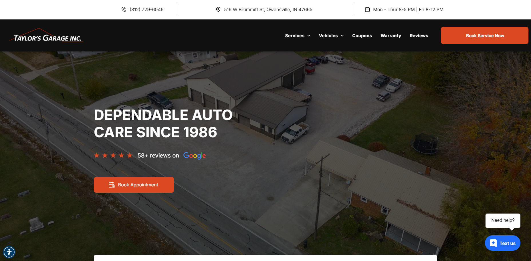 Taylor's Garage in Owensville, IN