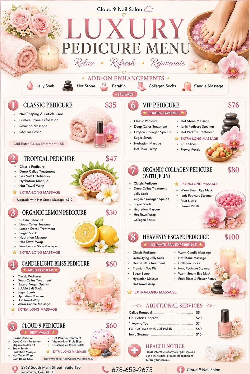 Cloud 9 Nail Salon in Acworth, GA