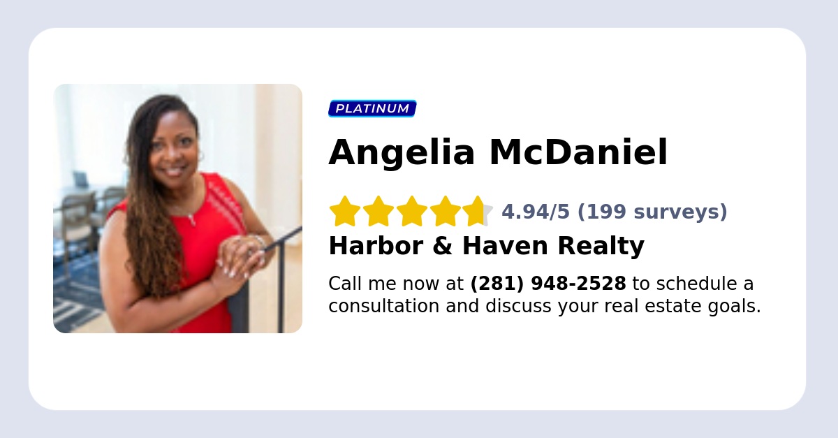 Angelia McDaniel, Broker/Owner Harbor and Haven Realty in Sugar Land, TX