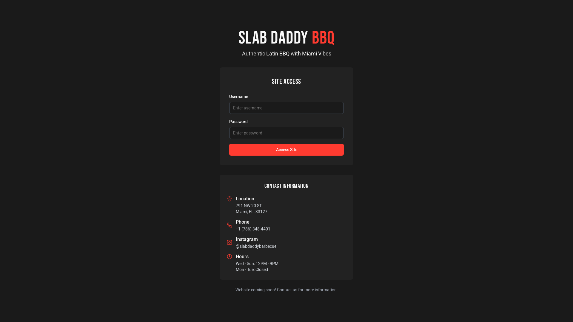 Slab Daddy Barbecue in Miami, FL