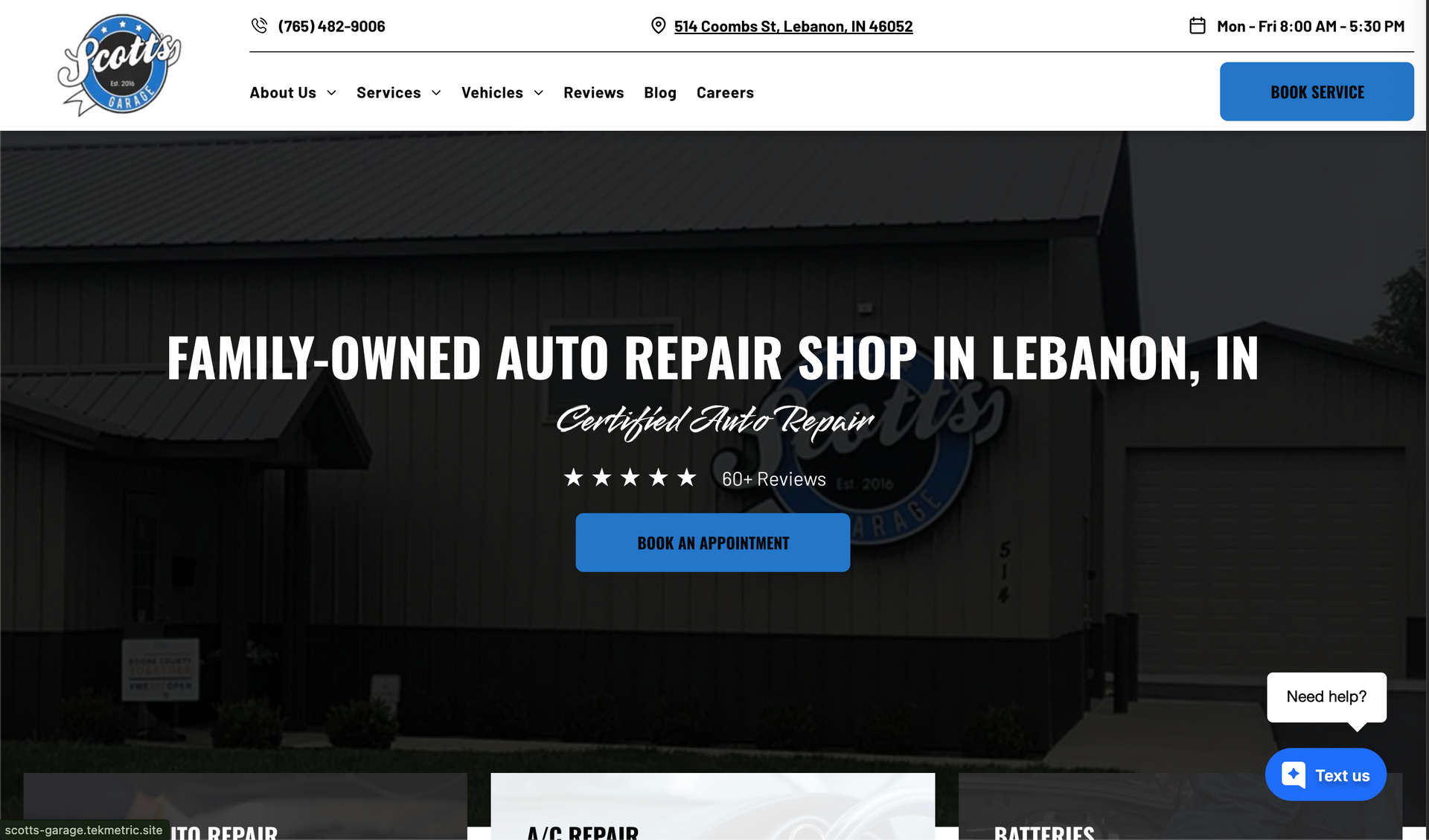 Scott's Garage in Lebanon, IN