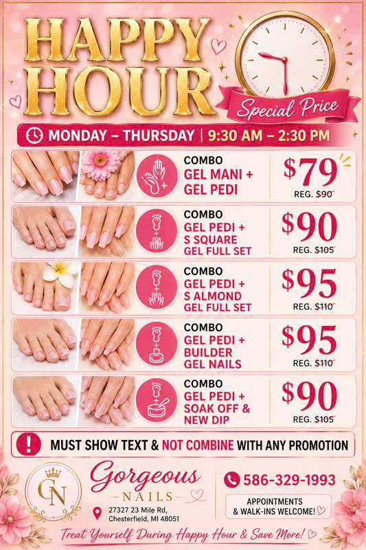 Gorgeous Nails - Nails Salon in Chesterfield in Chesterfield, MI