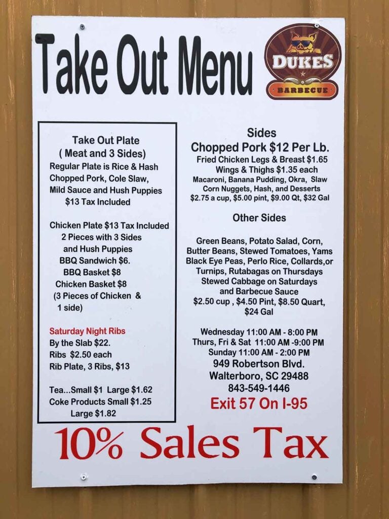 Dukes Barbecue in Walterboro, SC (4)