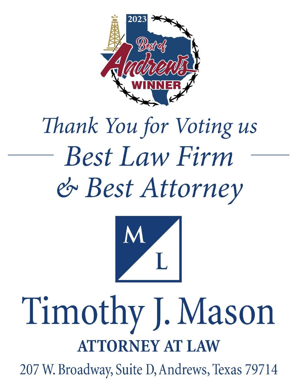 Timothy J. Mason Attorney at Law in Andrews, TX