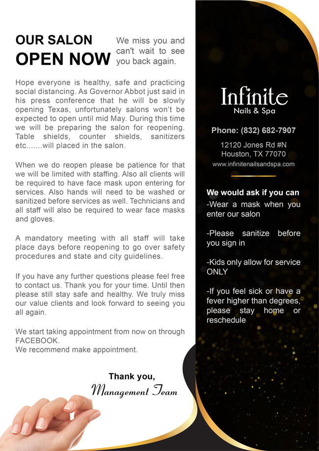 Infinite Nails & Spa - Nail Salon Jones rd Houston TX in Houston, TX (4)