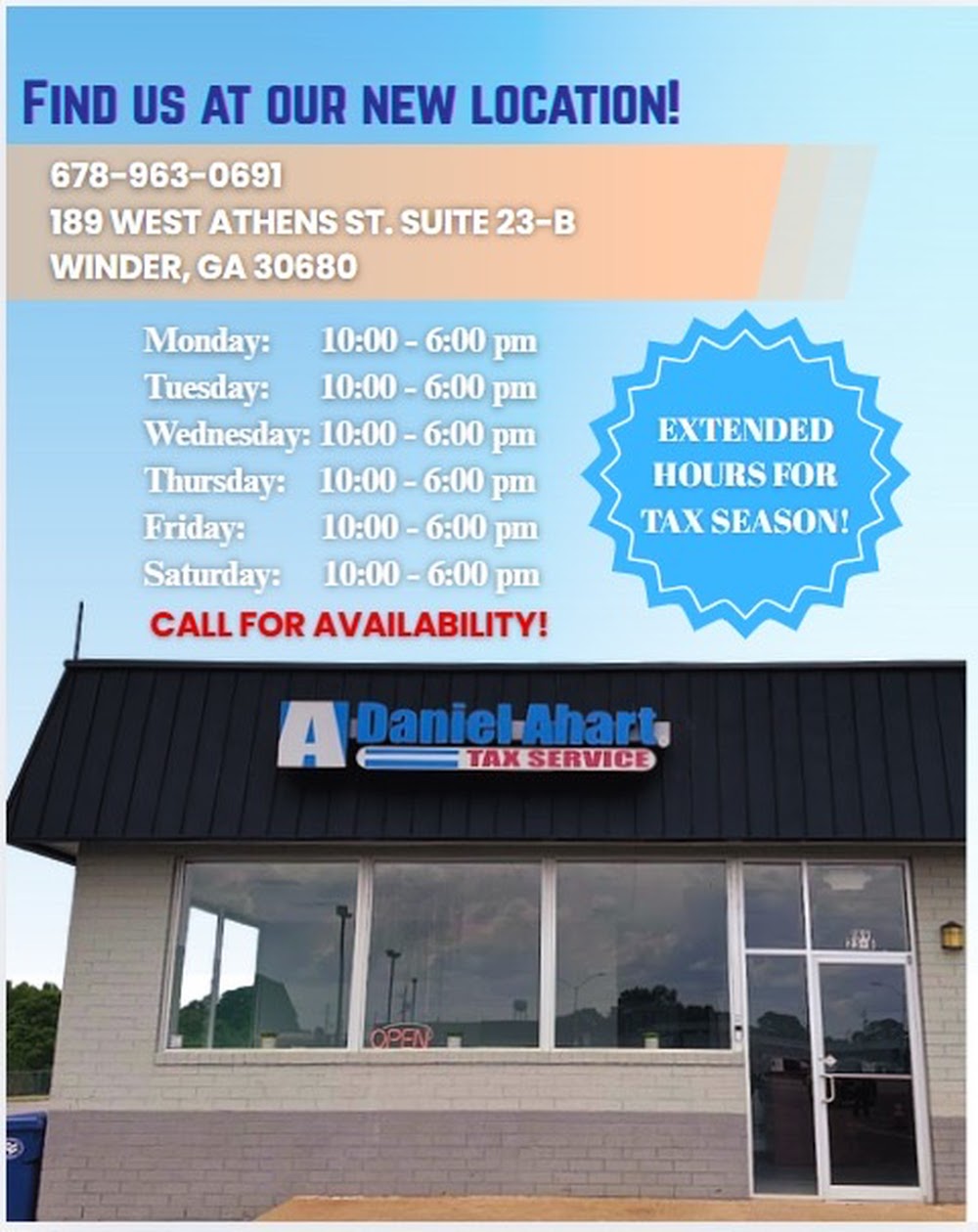 Daniel Ahart Tax Service - Winder, GA in Winder, GA (3)