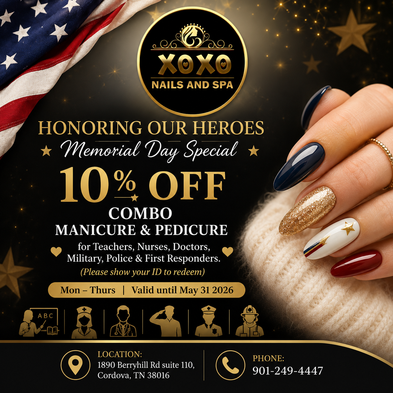 Xoxo Nails Spa in Cordova, TN