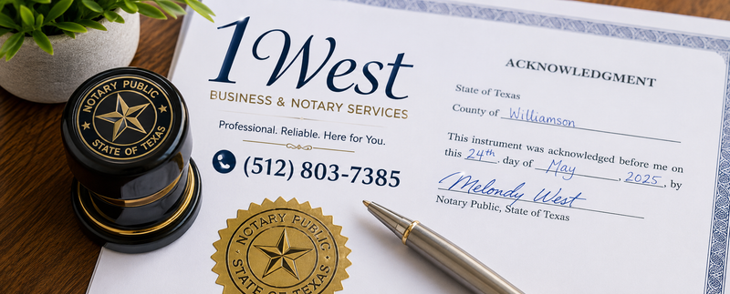 1West Business & Notary Services in Round Rock, TX (2)