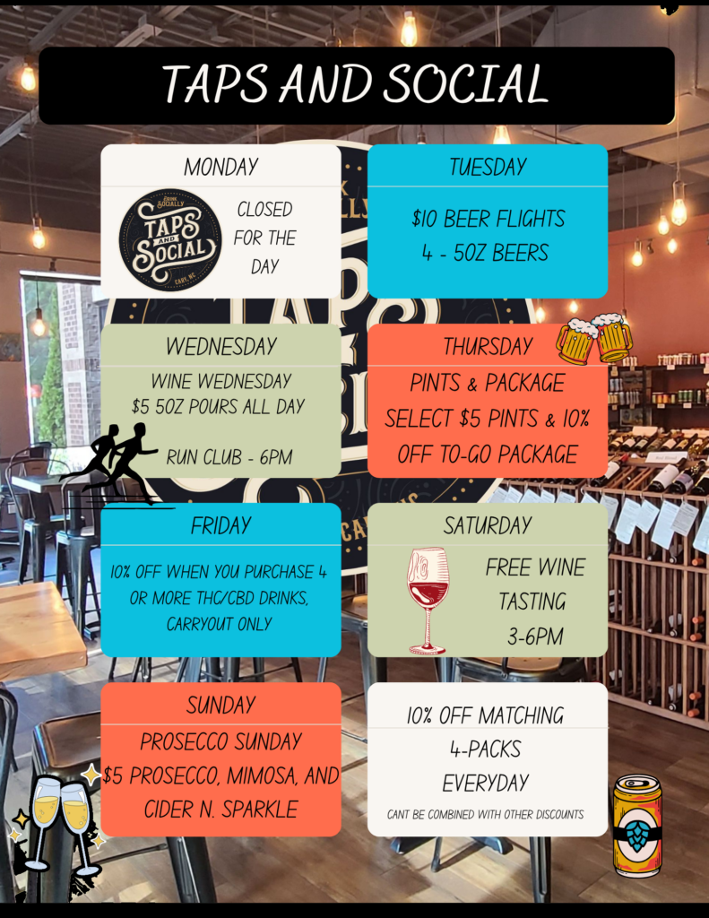 Taps and Social Beer and Wine Shop in Cary, NC