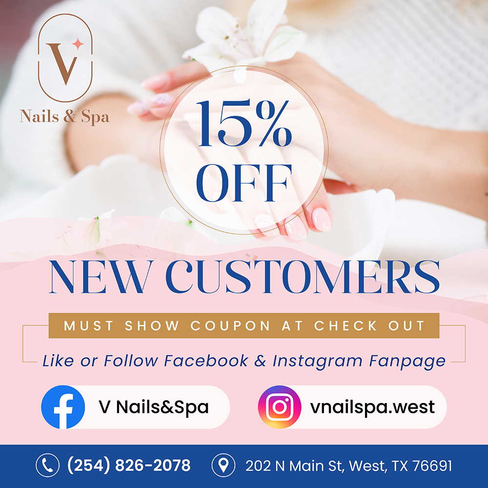 V Nails and Spa in West, TX