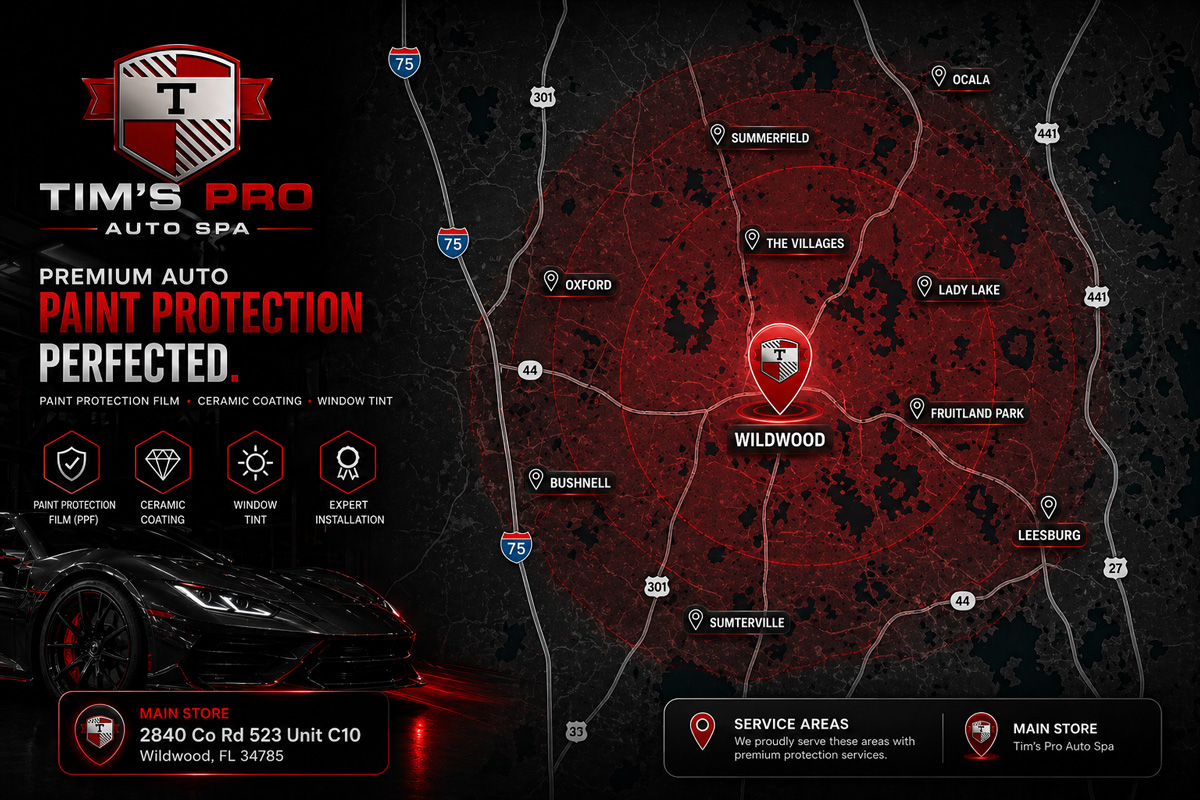 Expert PPF, Window Tint & Ceramic Coatings - Tim's Pro Auto Spa in Wildwood, FL