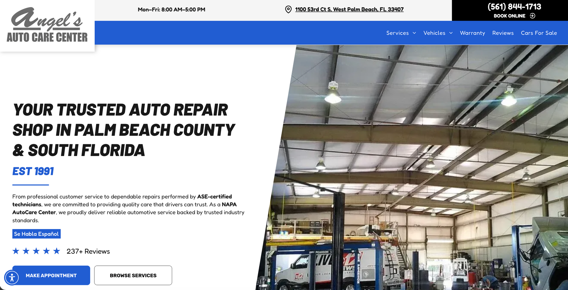 Angel's Autocare Center in West Palm Beach, FL