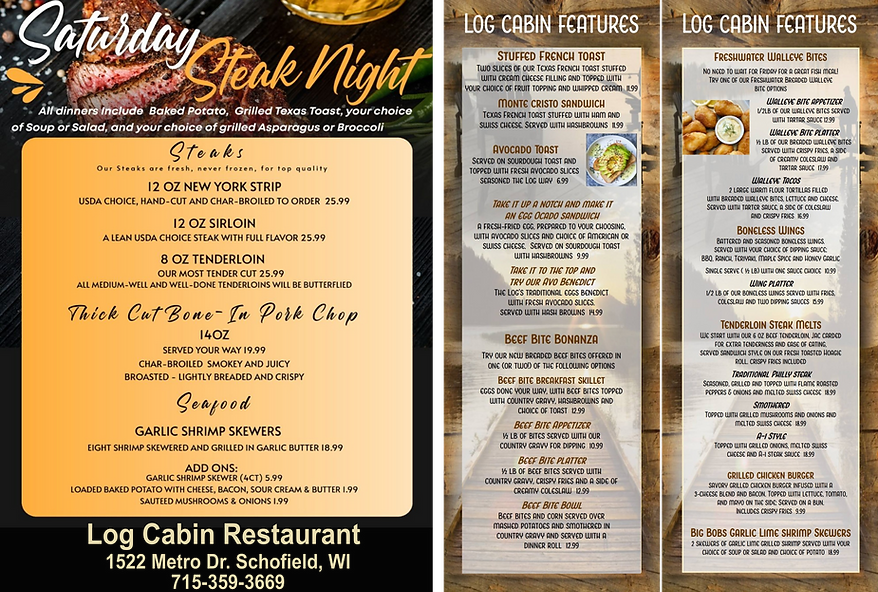 Log Cabin Restaurant in Schofield, WI