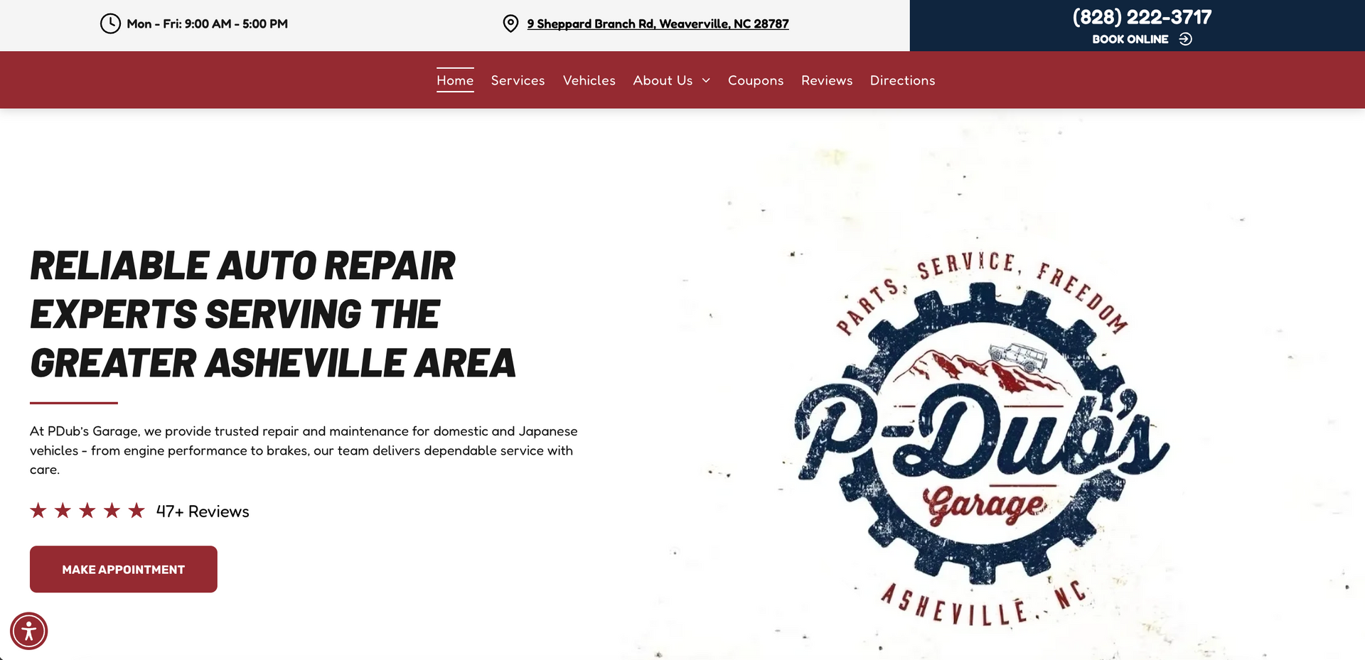 PDub's Garage LLC in Weaverville, NC