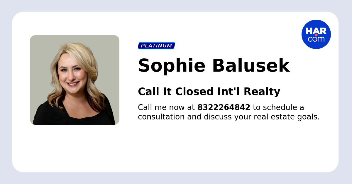 Sophie Balusek, REALTOR® in Dickinson, TX